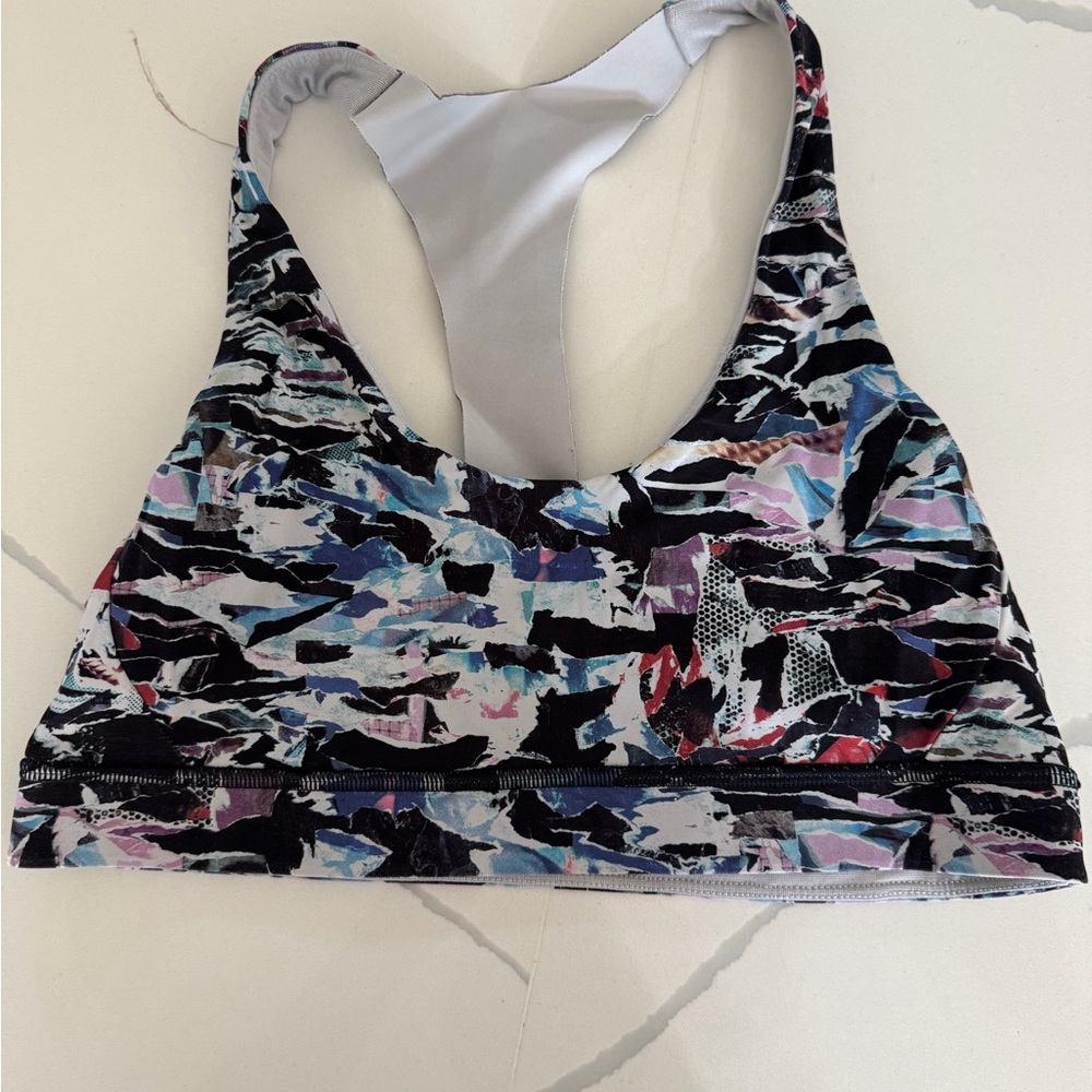 Lululemon Multicolor Abstract Women's Sports Bra Size 8